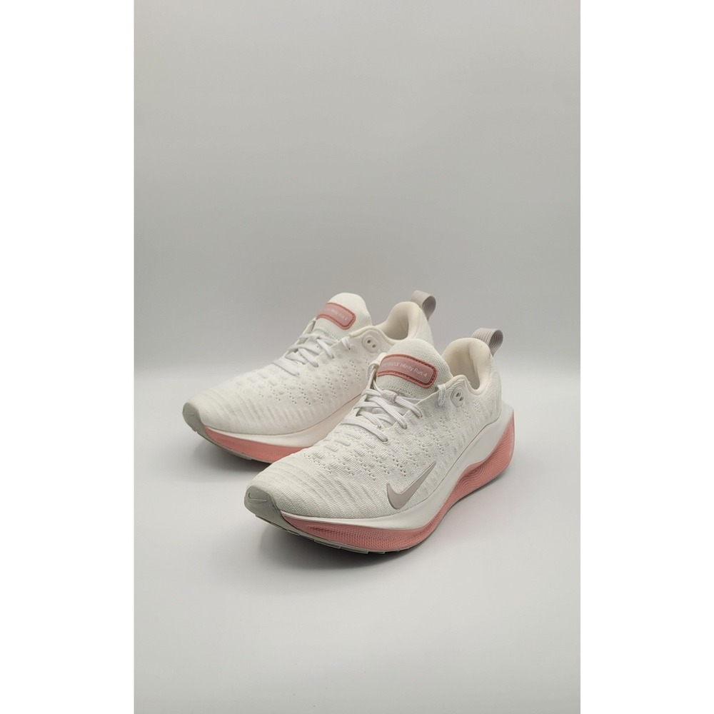 Nike InfinityRN 4 Womens Running Shoes 9 White Pink Flyknit ReactX Road